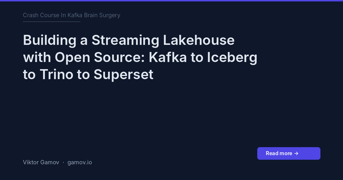 Streaming lakehouse architecture diagram