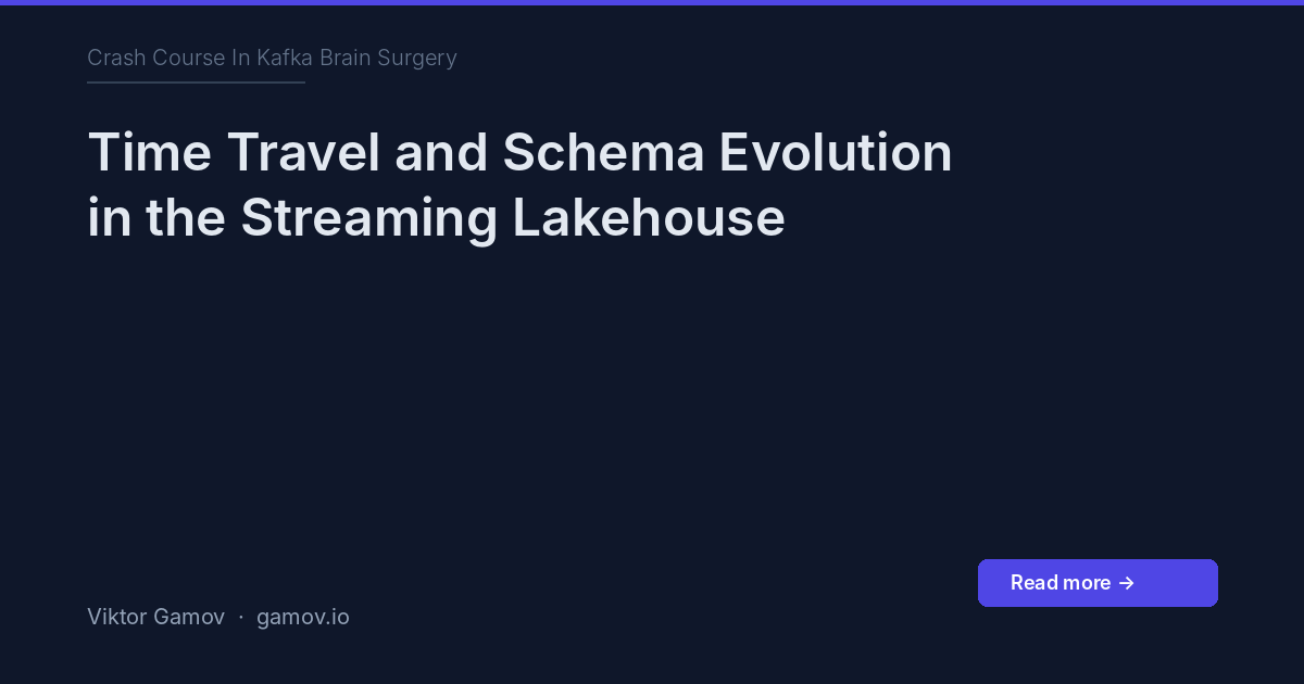 Iceberg features in the streaming lakehouse