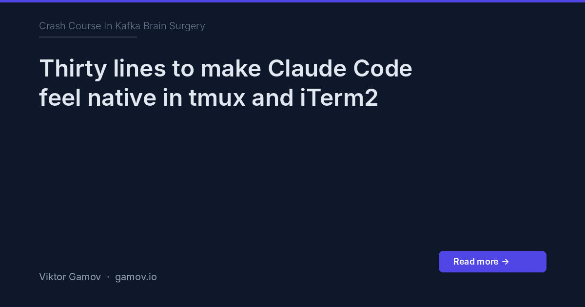 Claude Code in tmux with iTerm2