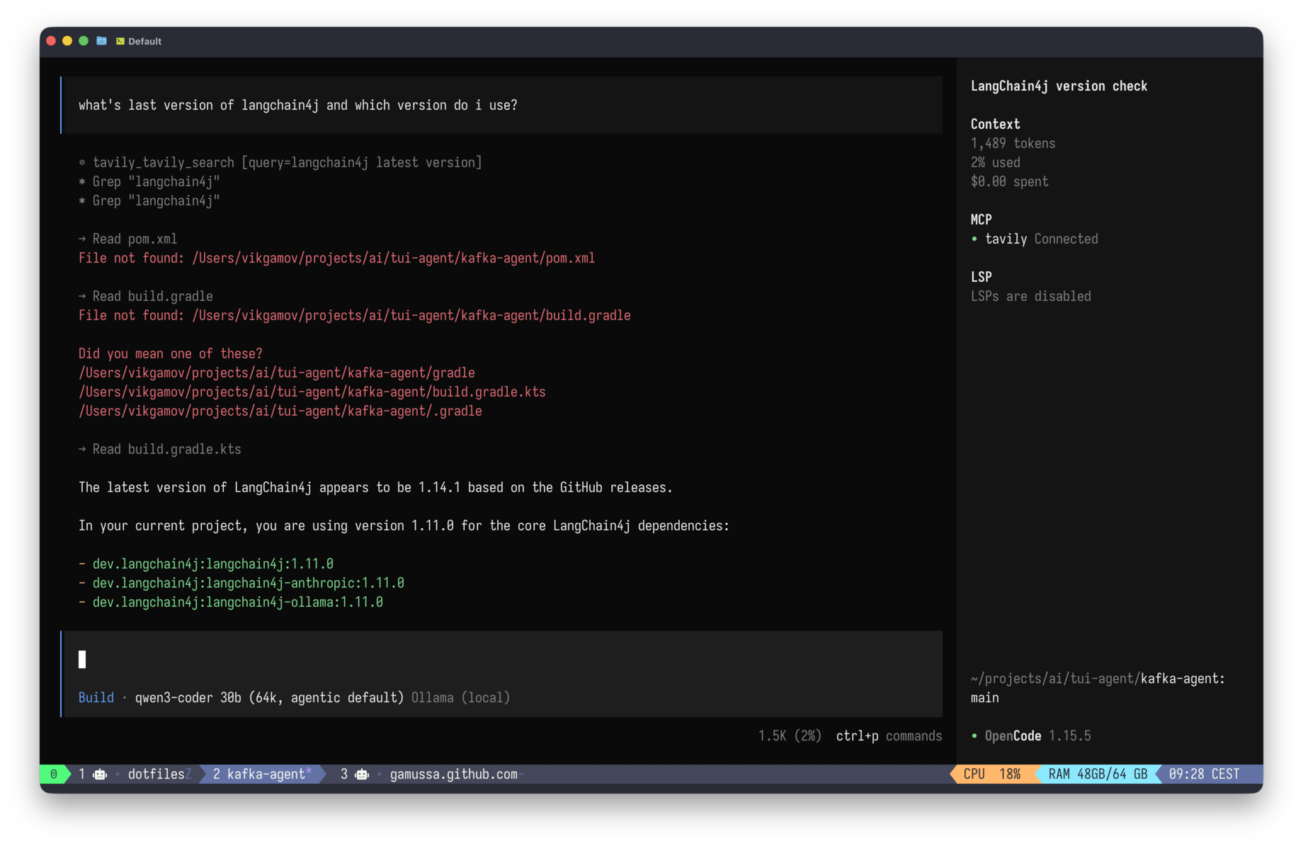 OpenCode chaining tavily_search then tavily_extract